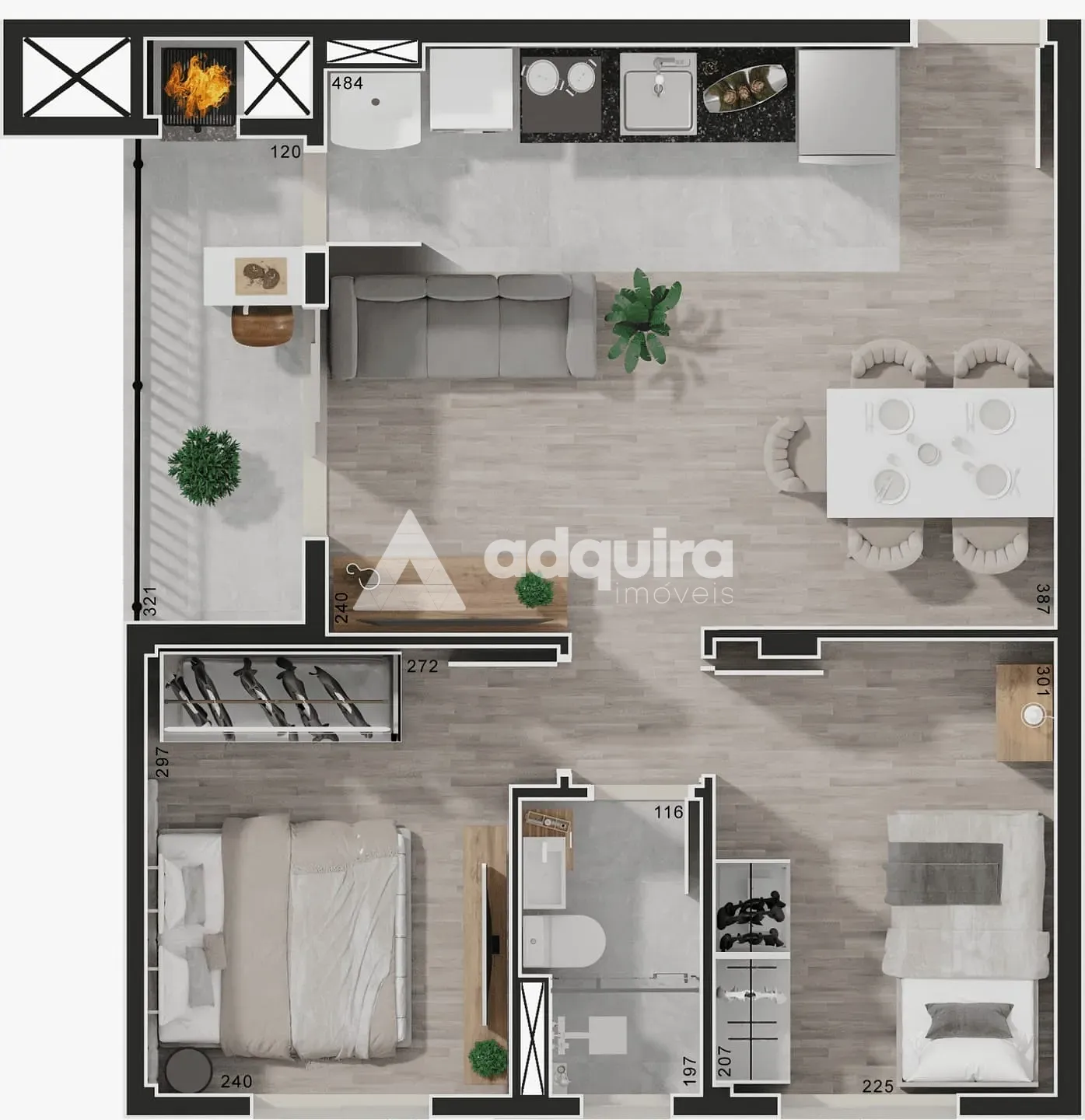 Apartamento, 2 quartos, 46 m² - Foto 2