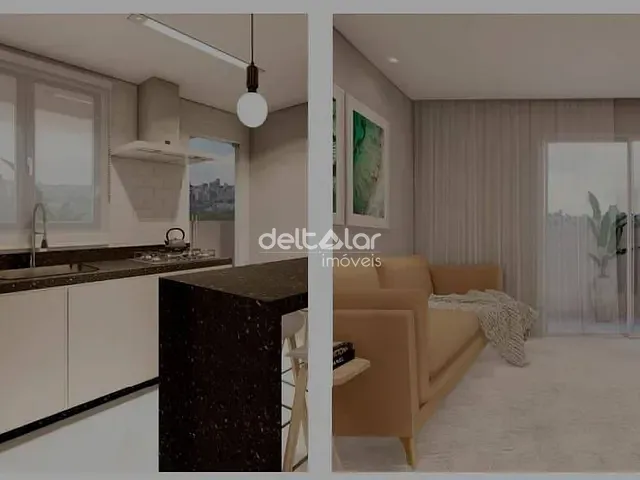 Apartamento 2 quartos e 2 banheiros, à venda, no bairro Santa Branca em Belo Horizonte