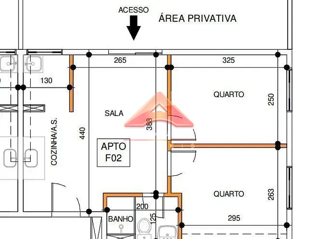 Apartamento com 42m² 2 quartos e 1 banheiro, à venda, no bairro Vila Prosperidade em Taubaté