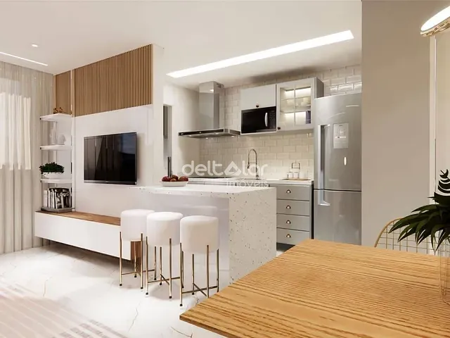 Apartamento 2 quartos e 1 banheiro, à venda, no bairro Heliópolis em Belo Horizonte