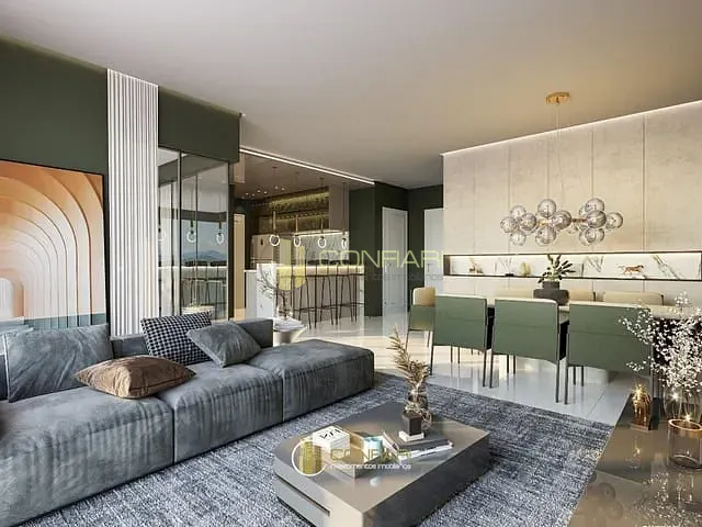 Apartamento com 155m² 3 quartos e 3 banheiros, à venda, no bairro Meia Praia em Itapema