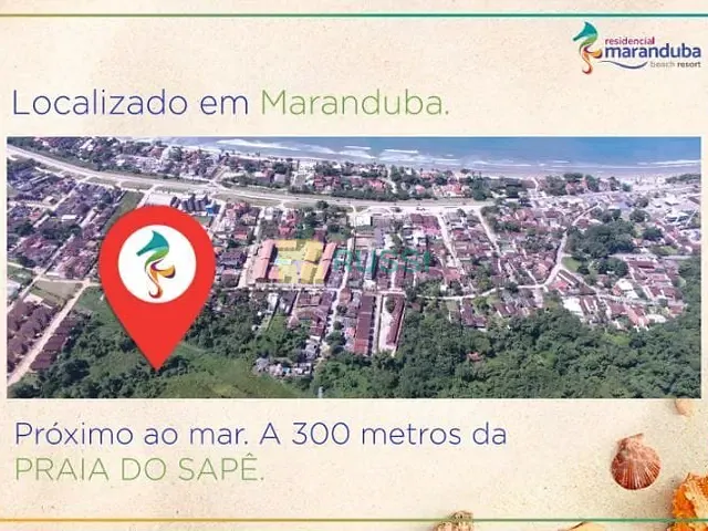 Apartamento 2 quartos e 2 banheiros, à venda, no bairro Maranduba em Ubatuba