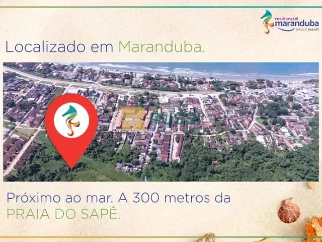 Apartamento 2 quartos e 2 banheiros, à venda, no bairro Maranduba em Ubatuba