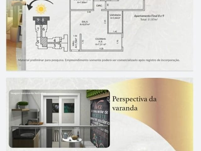Foto do Apartamento - Apartamento no Condominio GrandKaza com 2 dormitórios à venda, 51 m² por R$ 320.000 - Colinas do Paratehy Norte - São José dos Campos/SP | RUSSI IMÓVEIS