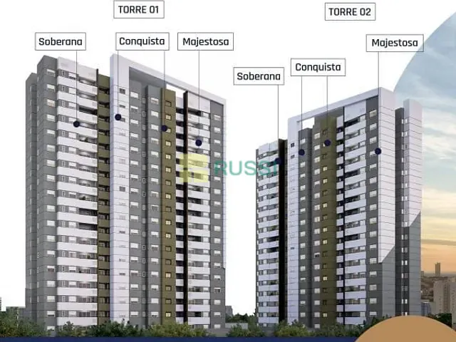 Apartamento com 76m² 3 quartos e 2 banheiros, à venda, no bairro Vila Industrial em São José dos Campos
