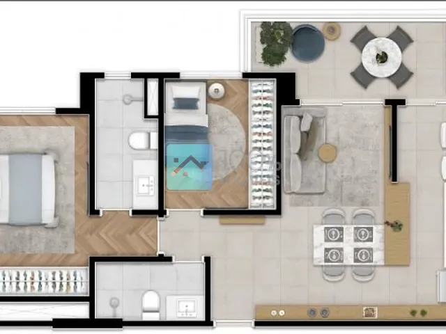 Apartamento com 69m² 2 quartos e 2 banheiros, à venda, no bairro Jardim Aquarius em São José dos Campos