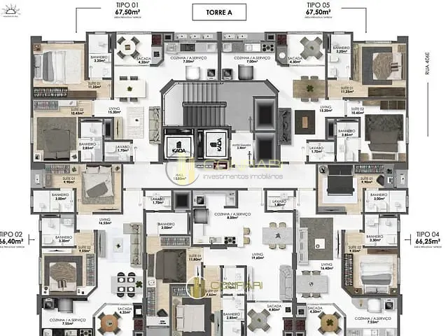 Apartamento com 82m² 2 quartos e 2 banheiros, à venda, no bairro Morretes em Itapema