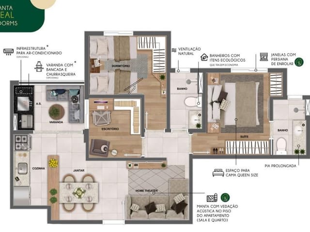 Foto do Apartamento - Apartamento com 2 dormitórios à venda, 65 m² por R$ 516.302,70 - Parque Industrial - São José dos Campos/SP | RUSSI IMÓVEIS