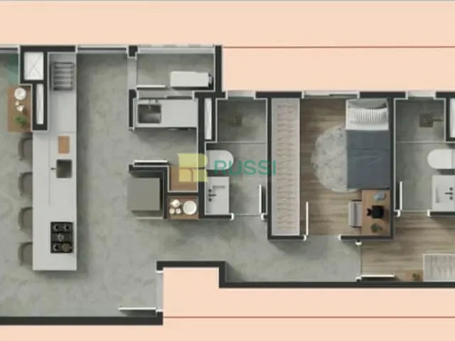 Apartamento 2 quartos e 3 banheiros, à venda, no bairro Vila Ema em São José dos Campos