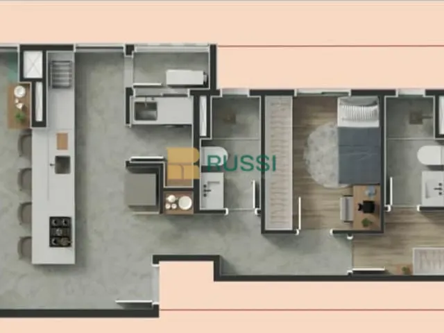 Apartamento 2 quartos e 3 banheiros, à venda, no bairro Vila Ema em São José dos Campos