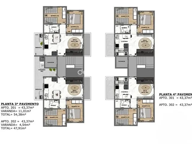 Apartamento com 43m² 2 quartos e 1 banheiro, à venda, no bairro Santa Amélia em Belo Horizonte