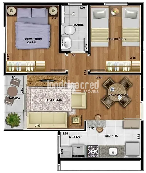 Apartamento, 2 quartos, 51 m² - Foto 21