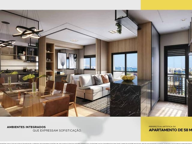 Apartamento com 58m² 2 quartos e 2 banheiros, à venda, no bairro Jardim Esplanada em São José Dos Campos