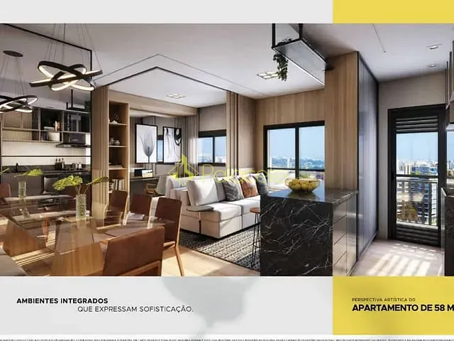 Apartamento com 58m² 2 quartos e 2 banheiros, à venda, no bairro Jardim Esplanada em São José Dos Campos