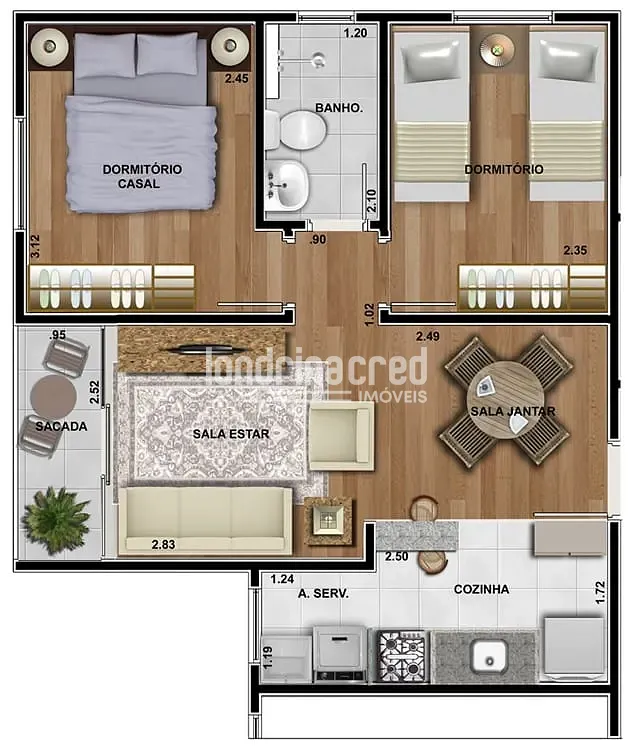 Apartamento, 2 quartos, 46 m² - Foto 18