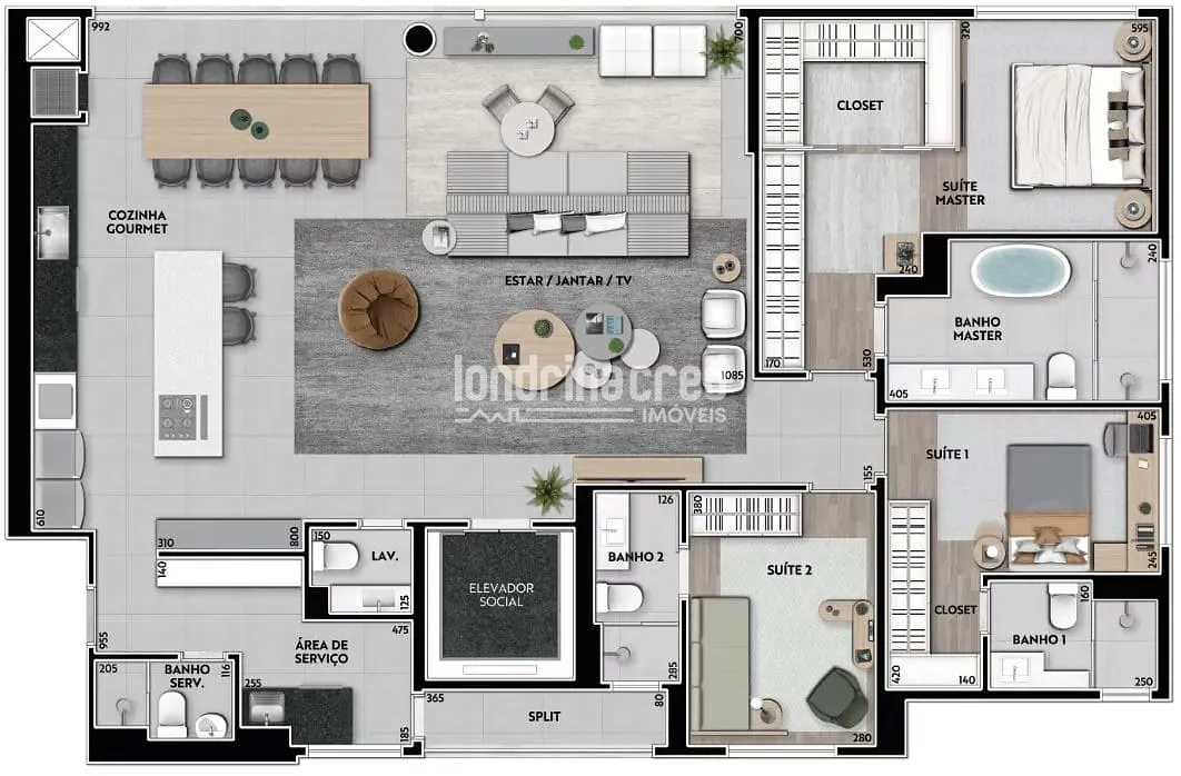 Apartamento, 3 quartos, 186 m² - Foto 2