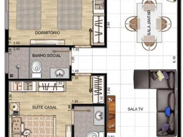 Foto do Apartamento - Apartamento com 2 dormitórios à venda, 63 m² por R$ 325.000,00 - Jardim América - São José dos Campos/SP | RUSSI IMÓVEIS