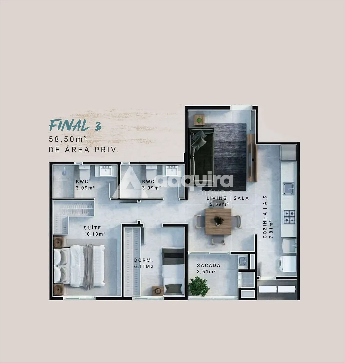Apartamento, 2 quartos, 58 m² - Foto 48