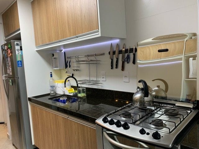 Apartamento com 42m² 1 quarto e 2 banheiros, à venda, no bairro Marapé em Santos