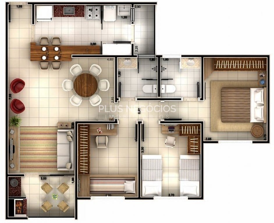 Apartamento para alugar com 3 quartos, 90m² - Foto 20
