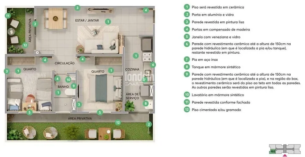 Apartamento, 2 quartos, 64 m² - Foto 3