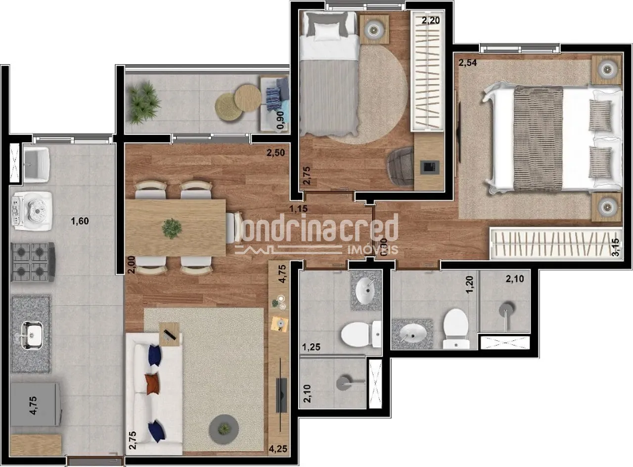 Apartamento, 2 quartos, 48 m² - Foto 30