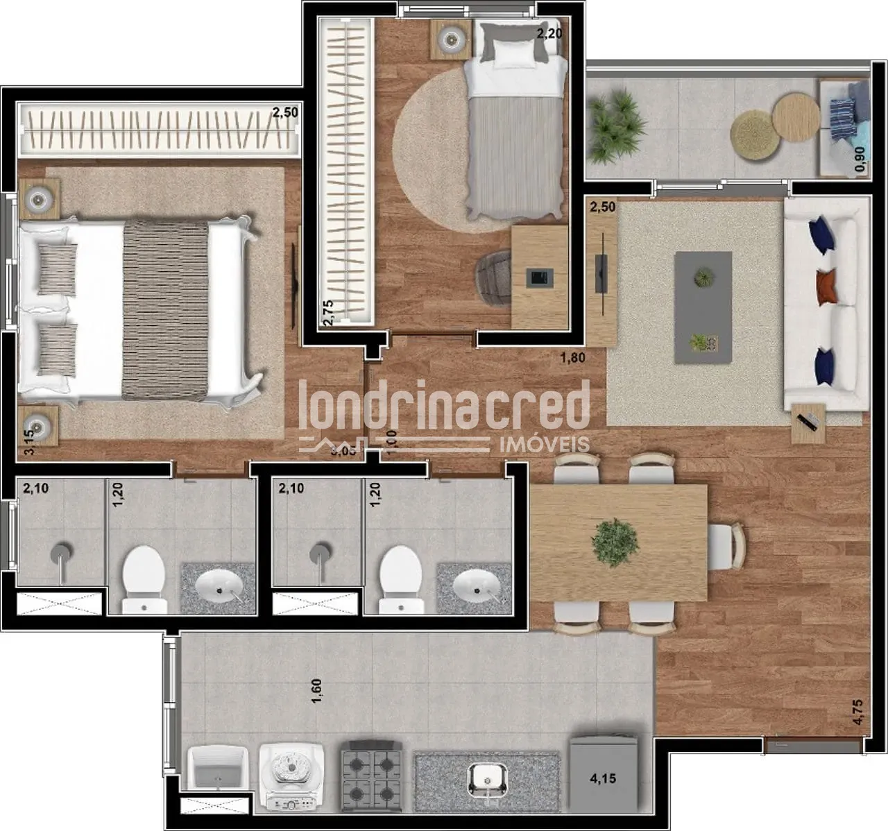 Apartamento, 2 quartos, 48 m² - Foto 31