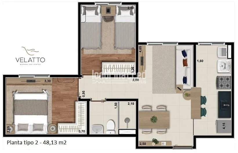 Apartamento, 2 quartos, 48 m² - Foto 22