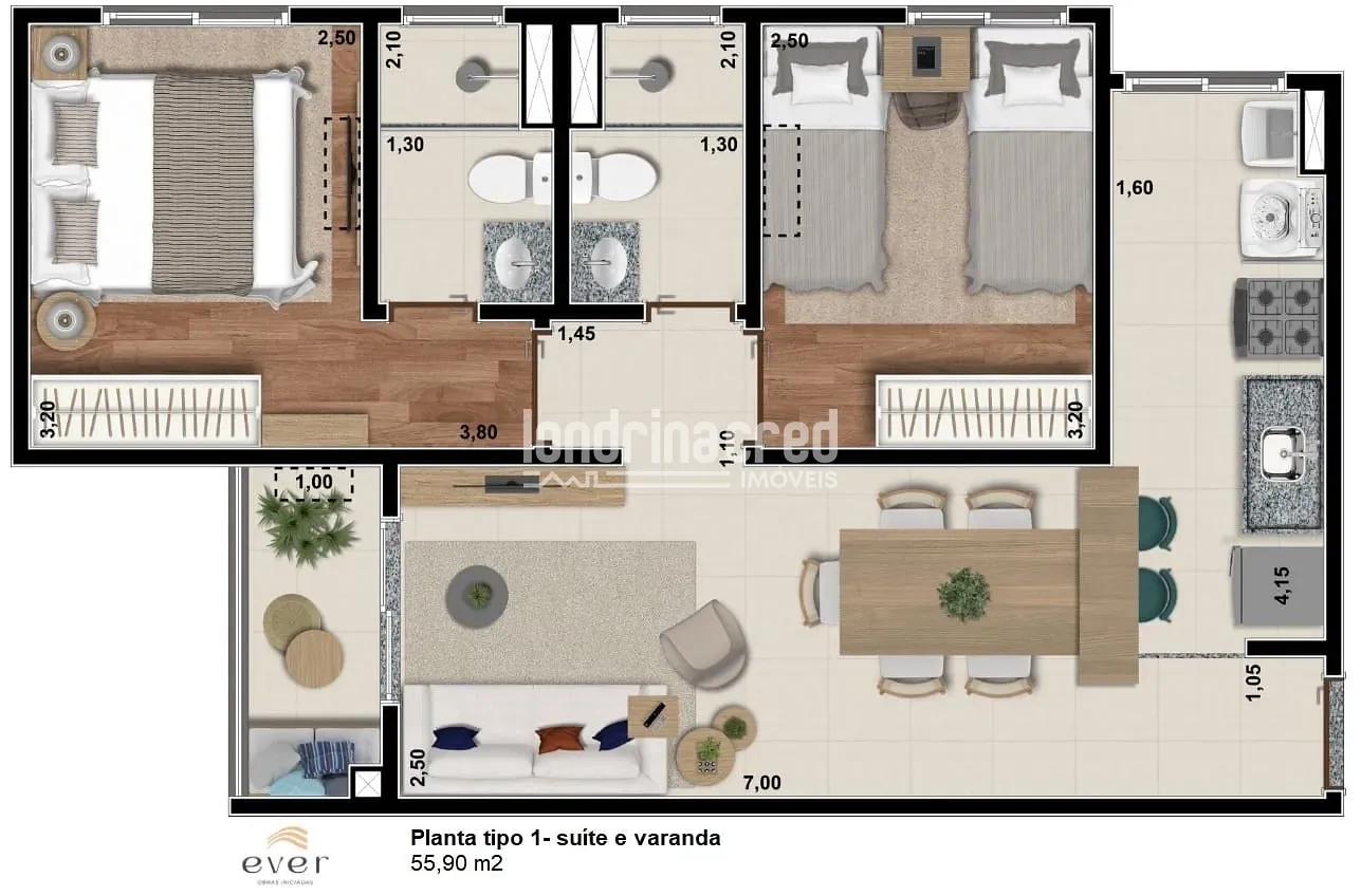 Apartamento, 2 quartos, 55 m² - Foto 26