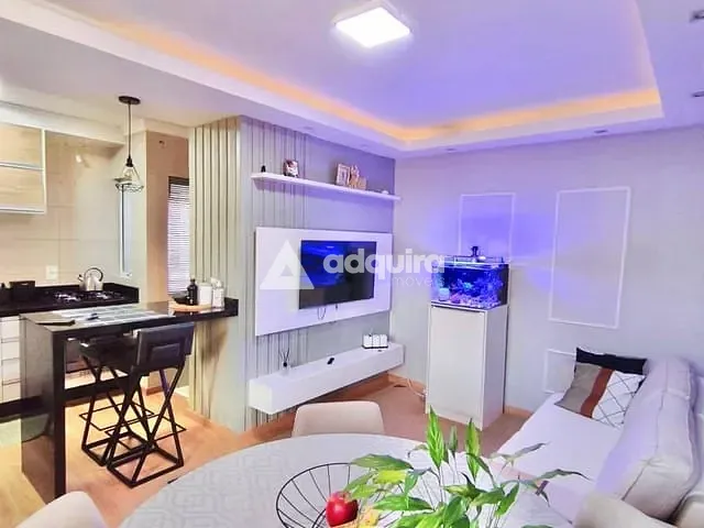 Apartamento 2 quartos e 1 banheiro, à venda, no bairro Jardim Carvalho em Ponta Grossa
