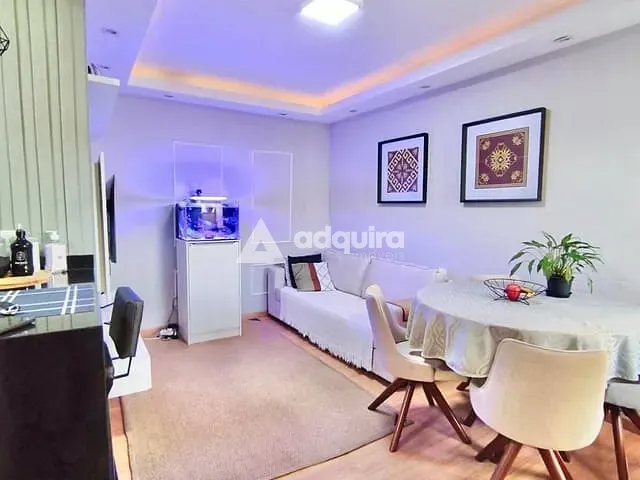 Apartamento 2 quartos e 1 banheiro, à venda, no bairro Jardim Carvalho em Ponta Grossa