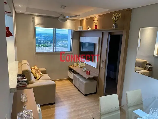 Apartamento com 48m² 2 quartos e 1 banheiro, à venda, no bairro Reserva Sul Condomínio Resort em Ribeirão Preto