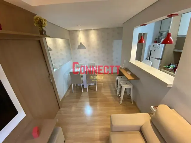 Apartamento com 48m² 2 quartos e 1 banheiro, à venda, no bairro Reserva Sul Condomínio Resort em Ribeirão Preto