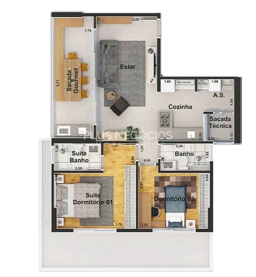 Apartamento, 2 quartos, 78 m² - Foto 8