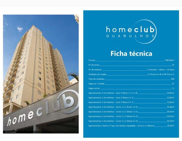 Apartamento com 55m² 2 quartos e 1 banheiro, à venda, no bairro Macedo em Guarulhos