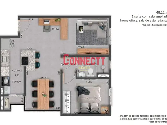 Apartamento 2 quartos e 2 banheiros, à venda, no bairro Jardim Olhos D´água I em Ribeirão Preto