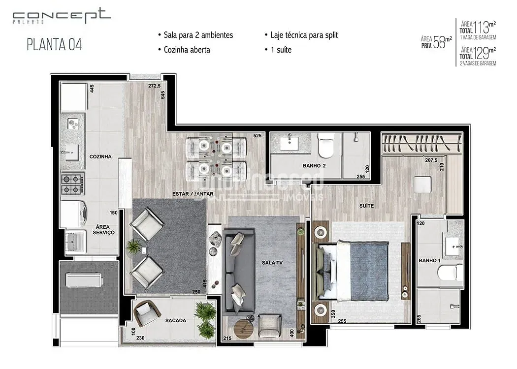 Apartamento, 1 quarto, 58 m² - Foto 37