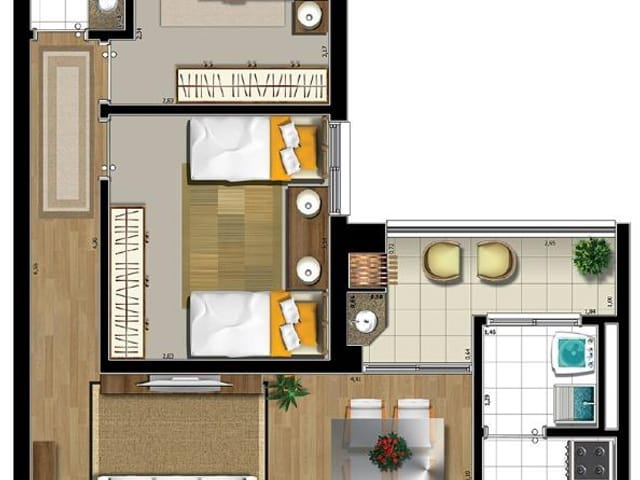 Foto do Apartamento - Apartamento à venda, 52 m² por R$ 334.000,00 - Urbanova - São José dos Campos/SP | INDEPENDENCE NEGOCIOS IMOBILIARIOS LTDA