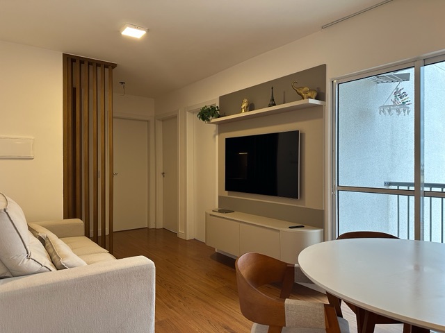 Foto do Apartamento - Apartamento à venda no Connect JK - com 50 m², 2 quartos (sendo 1 suíte), móveis planejados e sacada com churrasqueira. | UP Imóveis