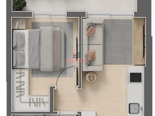 Apartamento 1 quarto e 1 banheiro, à venda, no bairro Mirandópolis em São Paulo