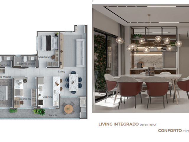 Apartamento com 162m² 3 quartos e 3 banheiros, à venda, no bairro jardim perola do atlantico em Itapoá