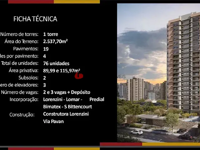 Apartamento 3 quartos e 4 banheiros, à venda, no bairro Centro em São Caetano do Sul