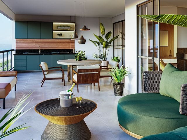 Apartamento com 300m² 4 quartos e 5 banheiros, à venda, no bairro Praia do Morro em Guarapari