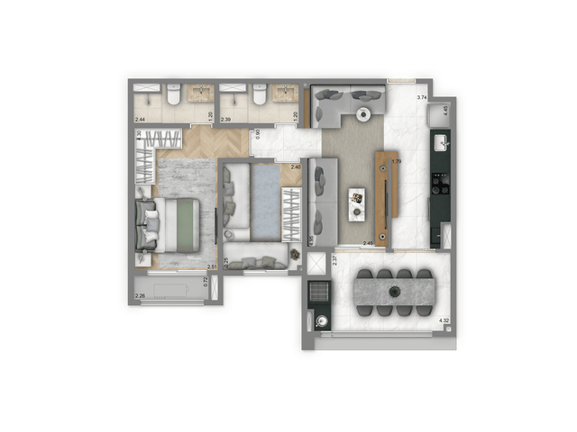 Foto do Apartamento - Apartamento à venda 2 Dormitórios e 1 Vaga na Saúde, Lazer completo e Exclusivo na Saúde | Paulista Imóveis.