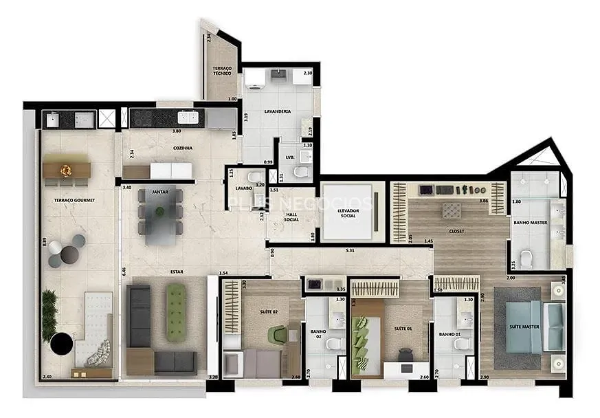 Apartamento, 3 quartos, 149 m² - Foto 7
