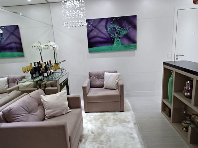 Foto do Apartamento - Apartamento à venda 2 dormitórios e 2 vagas de garagem na Chácara Inglesa, Cozinha americana planejada, Terraço gourmet envidraçado. Andar Alto | Paulista Imóveis.