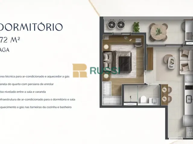 Apartamento 1 quarto e 1 banheiro, à venda, no bairro Jardim Satélite em São José dos Campos