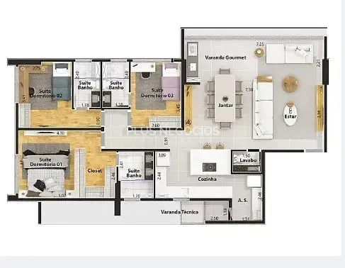 Apartamento, 3 quartos, 128 m² - Foto 17