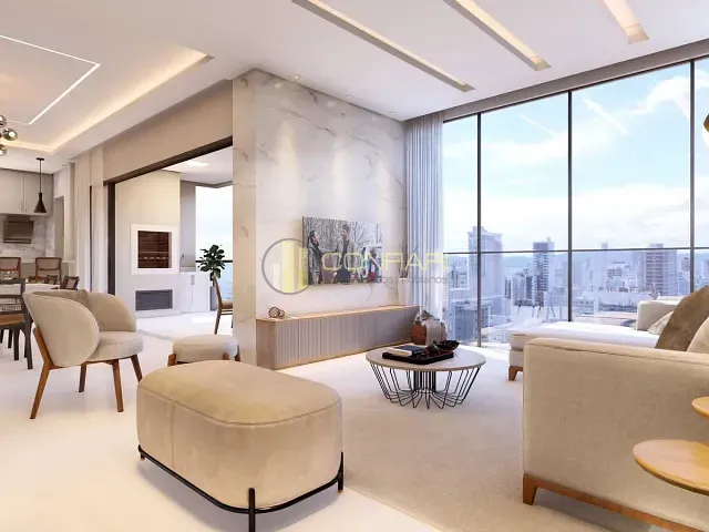 Apartamento com 176m² 3 quartos e 4 banheiros, à venda, no bairro meia praia em Itapema