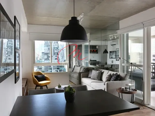 Apartamento 1 quarto e 2 banheiros, para alugar, no bairro Cidade Monções em São Paulo